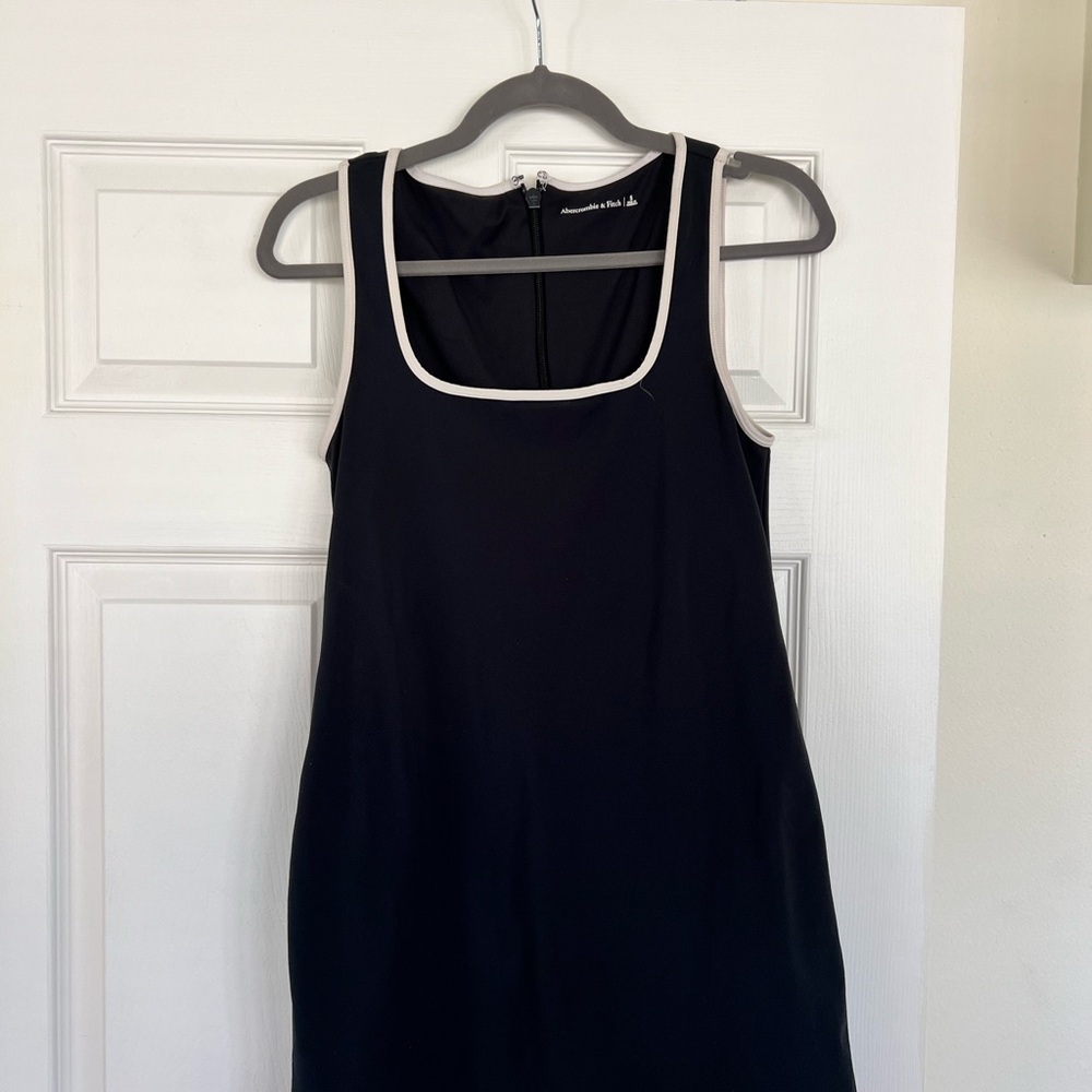 Abercrombie & Fitch Black Dress with Cream Trim